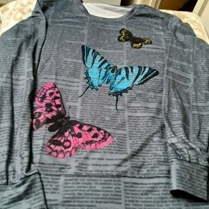 Butterfly long sleeve shirt